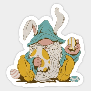 Easter Bunny Spring Gnome Easter Egg Hunting And Basket Gift Sticker